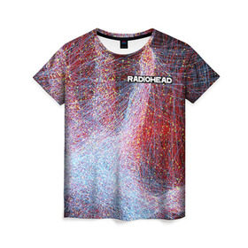 Женская футболка 3D с принтом Radiohead 3 в Кировске, 100% полиэфир ( синтетическое хлопкоподобное полотно) | прямой крой, круглый вырез горловины, длина до линии бедер | radiohead | радиохэд | том йорк
