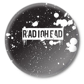 Значок с принтом Radiohead 6 в Кировске,  металл | круглая форма, металлическая застежка в виде булавки | Тематика изображения на принте: radiohead | радиохэд | том йорк