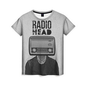Женская футболка 3D с принтом Radiohead 9 в Кировске, 100% полиэфир ( синтетическое хлопкоподобное полотно) | прямой крой, круглый вырез горловины, длина до линии бедер | radiohead | радиохэд | том йорк