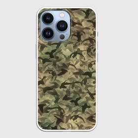 Чехол для iPhone 13 Pro с принтом Охотничий камуфляж с утками в Кировске,  |  | гусиная | гусь | дичь | лес | милитари | охота | охотник | паттерн | птицы | текстура | утиная | утка | хаки