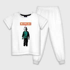 Детская пижама хлопок с принтом ИГНОР в Кировске, 100% хлопок |  брюки и футболка прямого кроя, без карманов, на брюках мягкая резинка на поясе и по низу штанин
 | арт | бэнкси | граффити | поп арт | стрит арт
