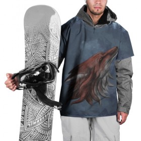 Накидка на куртку 3D с принтом Зимний лис в Кировске, 100% полиэстер |  | fox | зима | лис | лиса | лисица