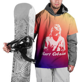 Накидка на куртку 3D с принтом Kurt Cobain в Кировске, 100% полиэстер |  | nirvana |  курт кобейн | нирвана | рок