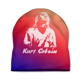 Шапка 3D с принтом Kurt Cobain в Кировске, 100% полиэстер | универсальный размер, печать по всей поверхности изделия | nirvana |  курт кобейн | нирвана | рок