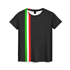 Женская футболка 3D с принтом Black Milk Italiano в Кировске, 100% полиэфир ( синтетическое хлопкоподобное полотно) | прямой крой, круглый вырез горловины, длина до линии бедер | flag | italian | италия | итальянский | страна | страны | триколор | флаг
