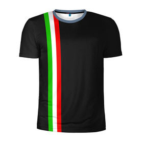 Мужская футболка 3D спортивная с принтом Black Milk Italiano в Кировске, 100% полиэстер с улучшенными характеристиками | приталенный силуэт, круглая горловина, широкие плечи, сужается к линии бедра | flag | italian | италия | итальянский | страна | страны | триколор | флаг
