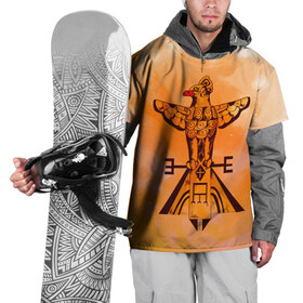 Накидка на куртку 3D с принтом этника в Кировске, 100% полиэстер |  | геометрия | индейцы | ловец снов | орел | орнамент | перья | пирамида | птица | пустыня | символы | сокол | тотем | узоры | этно | ястреб