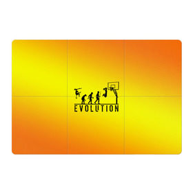 Магнитный плакат 3Х2 с принтом Эволюция баскетбола в Кировске, Полимерный материал с магнитным слоем | 6 деталей размером 9*9 см | basketball | evolution | желтый | обезьяна человек | оранжевый | эволюция
