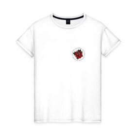 Женская футболка хлопок с принтом Dead Flowers в Кировске, 100% хлопок | прямой крой, круглый вырез горловины, длина до линии бедер, слегка спущенное плечо | 
