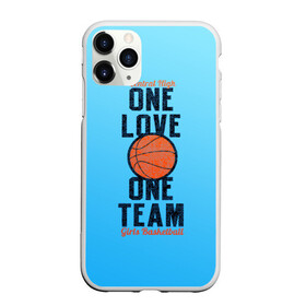 Чехол для iPhone 11 Pro Max матовый с принтом Одна любовь одна команда в Кировске, Силикон |  | basketball | love | team | мяч