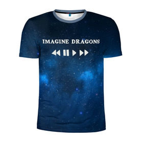 Мужская футболка 3D спортивная с принтом Imagine dragons в Кировске, 100% полиэстер с улучшенными характеристиками | приталенный силуэт, круглая горловина, широкие плечи, сужается к линии бедра | imagine dragons