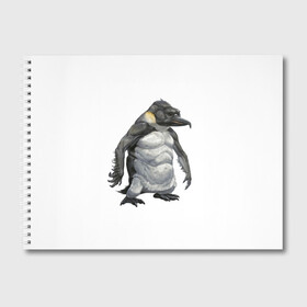 Альбом для рисования с принтом Пингвинопитек в Кировске, 100% бумага
 | матовая бумага, плотность 200 мг. | лженаука | пингвин