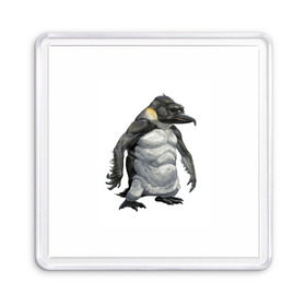 Магнит 55*55 с принтом Пингвинопитек в Кировске, Пластик | Размер: 65*65 мм; Размер печати: 55*55 мм | лженаука | пингвин