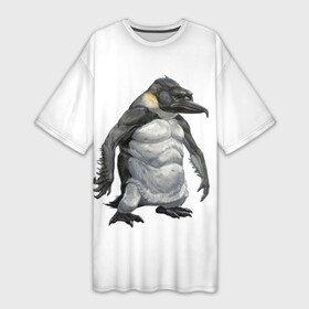 Платье-футболка 3D с принтом Пингвинопитек в Кировске,  |  | лженаука | пингвин