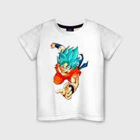 Детская футболка хлопок с принтом Dragon Ball в Кировске, 100% хлопок | круглый вырез горловины, полуприлегающий силуэт, длина до линии бедер | anime | dragon ball | goku | драгон болл