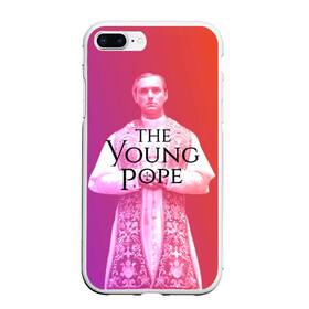 Чехол для iPhone 7Plus/8 Plus матовый с принтом The Young Pope в Кировске, Силикон | Область печати: задняя сторона чехла, без боковых панелей | Тематика изображения на принте: young pope | джуд | лоу | молодой папа