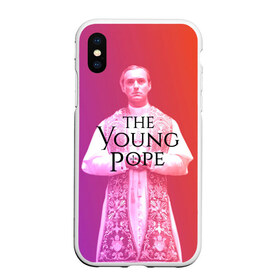 Чехол для iPhone XS Max матовый с принтом The Young Pope в Кировске, Силикон | Область печати: задняя сторона чехла, без боковых панелей | Тематика изображения на принте: young pope | джуд | лоу | молодой папа