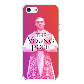 Чехол для iPhone 5/5S матовый с принтом The Young Pope в Кировске, Силикон | Область печати: задняя сторона чехла, без боковых панелей | Тематика изображения на принте: young pope | джуд | лоу | молодой папа