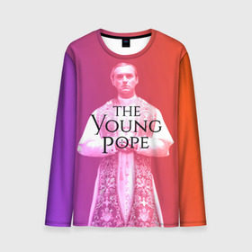 Мужской лонгслив 3D с принтом The Young Pope в Кировске, 100% полиэстер | длинные рукава, круглый вырез горловины, полуприлегающий силуэт | Тематика изображения на принте: young pope | джуд | лоу | молодой папа