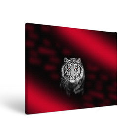 Холст прямоугольный с принтом Тигр красные глаза в Кировске, 100% ПВХ |  |  хищник | багровый | большая кошка | глаза. красные | красный | кровавый | тигр