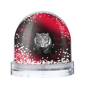 Снежный шар с принтом Тигр красные глаза в Кировске, Пластик | Изображение внутри шара печатается на глянцевой фотобумаге с двух сторон |  хищник | багровый | большая кошка | глаза. красные | красный | кровавый | тигр
