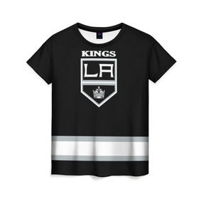 Женская футболка 3D с принтом Los Angeles Kings NHL в Кировске, 100% полиэфир ( синтетическое хлопкоподобное полотно) | прямой крой, круглый вырез горловины, длина до линии бедер | los angeles kings | nhl | спорт | хоккей