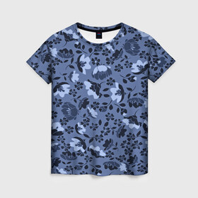 Женская футболка 3D с принтом Цветочки в Кировске, 100% полиэфир ( синтетическое хлопкоподобное полотно) | прямой крой, круглый вырез горловины, длина до линии бедер | 3d | flower | pattern | полевые | текстуры | узор | цветы