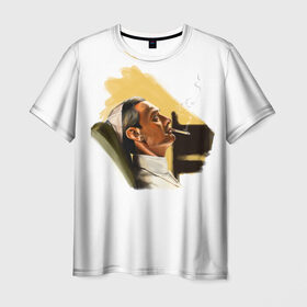 Мужская футболка 3D с принтом The Young Pope в Кировске, 100% полиэфир | прямой крой, круглый вырез горловины, длина до линии бедер | young pope | джуд | лоу | молодой папа