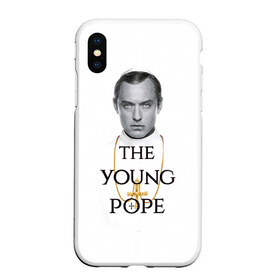 Чехол для iPhone XS Max матовый с принтом The Young Pope в Кировске, Силикон | Область печати: задняя сторона чехла, без боковых панелей | Тематика изображения на принте: young pope | джуд | лоу | молодой папа