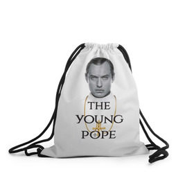 Рюкзак-мешок 3D с принтом The Young Pope в Кировске, 100% полиэстер | плотность ткани — 200 г/м2, размер — 35 х 45 см; лямки — толстые шнурки, застежка на шнуровке, без карманов и подкладки | young pope | джуд | лоу | молодой папа