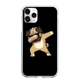 Чехол для iPhone 11 Pro матовый с принтом Dog dab в Кировске, Силикон |  | Тематика изображения на принте: арт | животное | мопс | музыка | собака