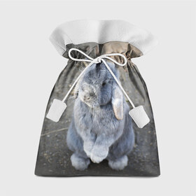Подарочный 3D мешок с принтом Кролик в Кировске, 100% полиэстер | Размер: 29*39 см | грызун | животные | заяц | кролик | мордочка | природа | пушистый | уши