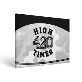 Холст прямоугольный с принтом High Times 420 Camo в Кировске, 100% ПВХ |  | camouflage | камо | камуфляж