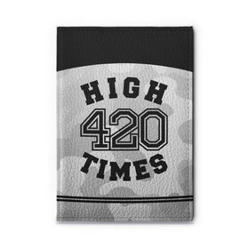Обложка для автодокументов с принтом High Times 420 Camo в Кировске, натуральная кожа |  размер 19,9*13 см; внутри 4 больших “конверта” для документов и один маленький отдел — туда идеально встанут права | camouflage | камо | камуфляж