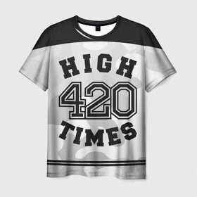Мужская футболка 3D с принтом High Times 420 Camo в Кировске, 100% полиэфир | прямой крой, круглый вырез горловины, длина до линии бедер | camouflage | камо | камуфляж