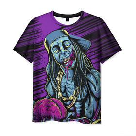 Мужская футболка 3D с принтом Lil Wayne 5 в Кировске, 100% полиэфир | прямой крой, круглый вырез горловины, длина до линии бедер | lil wayne | rap | лил уэйн | рэп | хип хоп