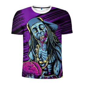 Мужская футболка 3D спортивная с принтом Lil Wayne 5 в Кировске, 100% полиэстер с улучшенными характеристиками | приталенный силуэт, круглая горловина, широкие плечи, сужается к линии бедра | lil wayne | rap | лил уэйн | рэп | хип хоп