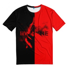 Мужская футболка 3D с принтом Lil Wayne 4 в Кировске, 100% полиэфир | прямой крой, круглый вырез горловины, длина до линии бедер | Тематика изображения на принте: 