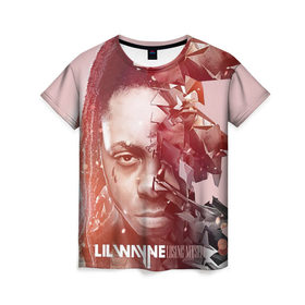 Женская футболка 3D с принтом Lil Wayne 7 в Кировске, 100% полиэфир ( синтетическое хлопкоподобное полотно) | прямой крой, круглый вырез горловины, длина до линии бедер | 