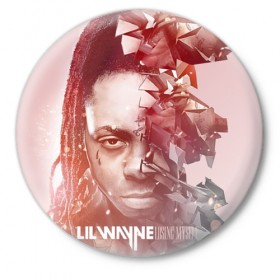 Значок с принтом Lil Wayne 7 в Кировске,  металл | круглая форма, металлическая застежка в виде булавки | Тематика изображения на принте: 