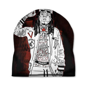 Шапка 3D с принтом Lil Wayne 3 в Кировске, 100% полиэстер | универсальный размер, печать по всей поверхности изделия | lil wayne | rap | лил уэйн | рэп | хип хоп