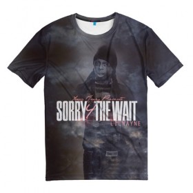 Мужская футболка 3D с принтом Lil Wayne 6 в Кировске, 100% полиэфир | прямой крой, круглый вырез горловины, длина до линии бедер | Тематика изображения на принте: 