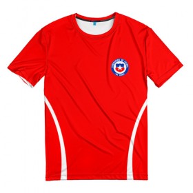 Мужская футболка 3D с принтом Chile в Кировске, 100% полиэфир | прямой крой, круглый вырез горловины, длина до линии бедер | 