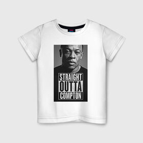 Детская футболка хлопок с принтом Dr. Dre в Кировске, 100% хлопок | круглый вырез горловины, полуприлегающий силуэт, длина до линии бедер | 