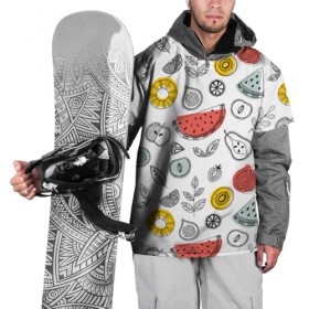 Накидка на куртку 3D с принтом Летний микс в Кировске, 100% полиэстер |  | ананас | апельсин | арбуз | груша | еда | клубника | лето | листья | минимализм | персик | раскраска | фрукты | ягоды