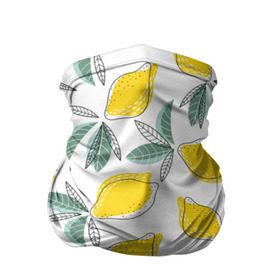Бандана-труба 3D с принтом Лимончики в Кировске, 100% полиэстер, ткань с особыми свойствами — Activecool | плотность 150‒180 г/м2; хорошо тянется, но сохраняет форму | лимоны | минимализм | паттерн | фрукты | цитрусовые