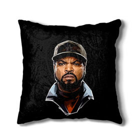 Подушка 3D с принтом Ice Cube 1 в Кировске, наволочка – 100% полиэстер, наполнитель – холлофайбер (легкий наполнитель, не вызывает аллергию). | состоит из подушки и наволочки. Наволочка на молнии, легко снимается для стирки | ice cube | oshea jackson | rap | айс кьюб | гангста рэп | о’ши дже́ксон | рэп