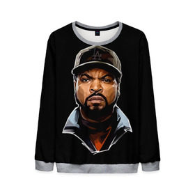 Мужской свитшот 3D с принтом Ice Cube 1 в Кировске, 100% полиэстер с мягким внутренним слоем | круглый вырез горловины, мягкая резинка на манжетах и поясе, свободная посадка по фигуре | ice cube | oshea jackson | rap | айс кьюб | гангста рэп | о’ши дже́ксон | рэп
