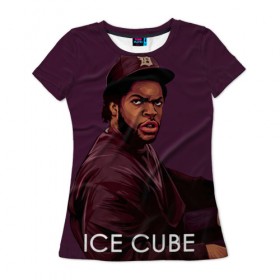 Женская футболка 3D с принтом Ice Cube 5 в Кировске, 100% полиэфир ( синтетическое хлопкоподобное полотно) | прямой крой, круглый вырез горловины, длина до линии бедер | ice cube | oshea jackson | rap | айс кьюб | гангста рэп | о’ши дже́ксон | рэп