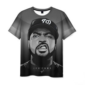 Мужская футболка 3D с принтом Ice Cube 2 в Кировске, 100% полиэфир | прямой крой, круглый вырез горловины, длина до линии бедер | ice cube | oshea jackson | rap | айс кьюб | гангста рэп | о’ши дже́ксон | рэп